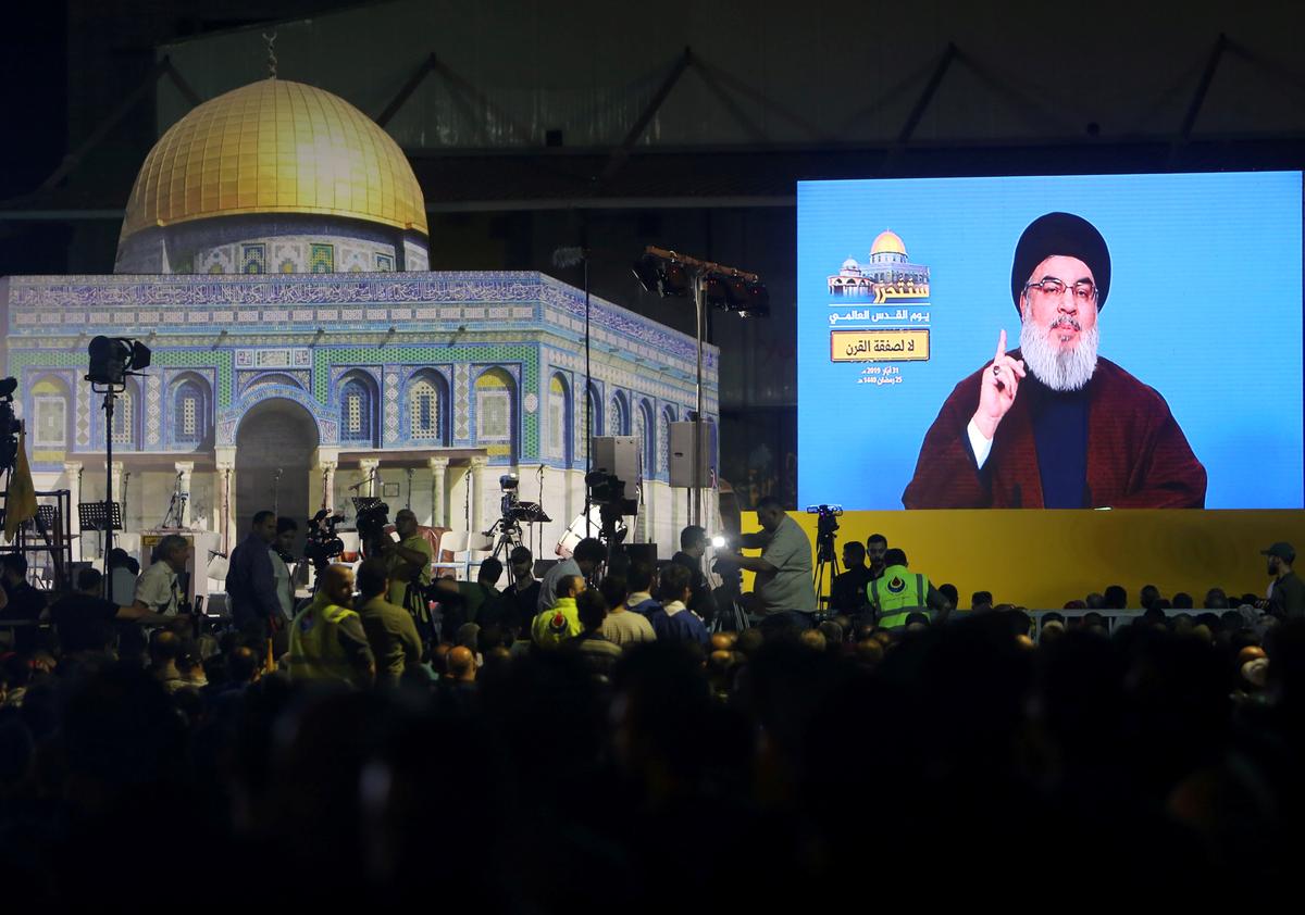 Lebanon's Hezbollah vows to confront U.S. Middle East plan.